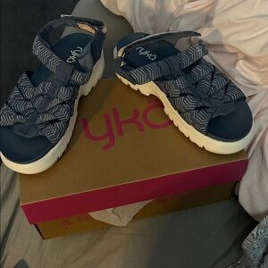 Ryka Kids' Blue Patterned Sandals